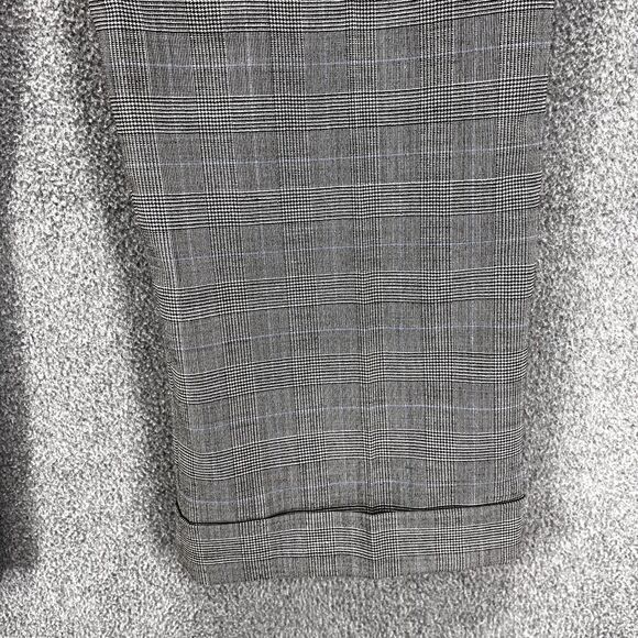 Lands‎ End Pants Womens 34 Gray Plaid Bootcut cuffed flat front pocket - Picture 9 of 16